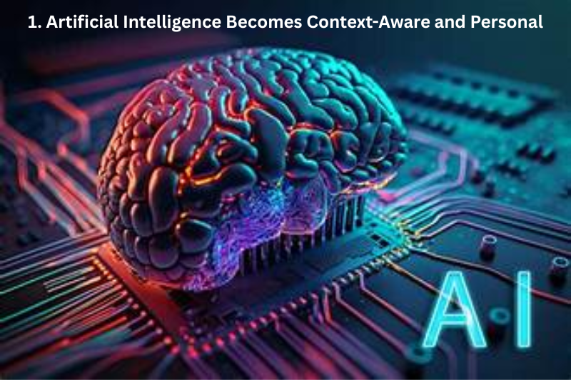 1. Artificial Intelligence Becomes Context-Aware and Personal