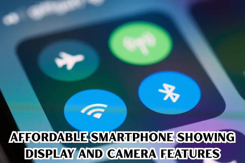 affordable smartphone showing display and camera features