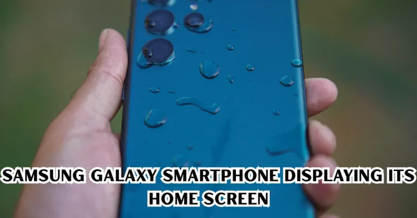 samsung phone reviews smartphone displaying its home screen