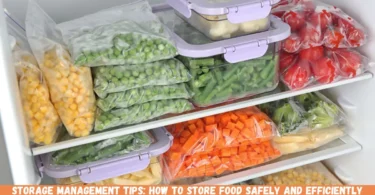storage management tips: how to store food safely and efficiently