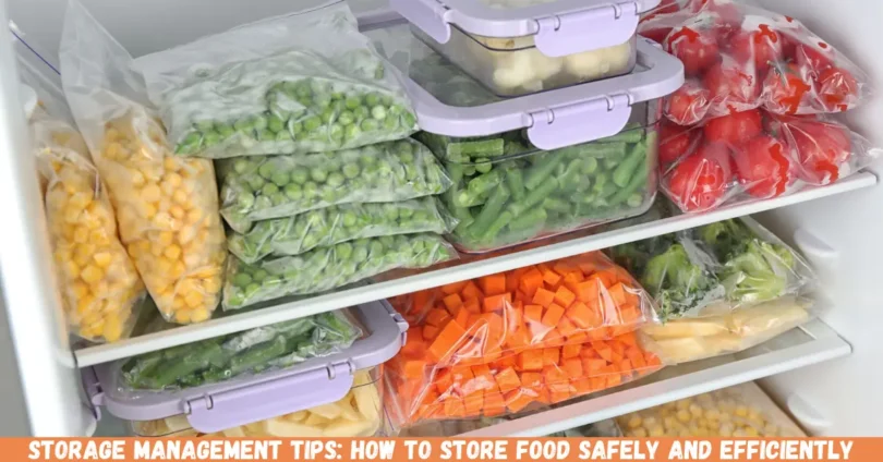 storage management tips: how to store food safely and efficiently